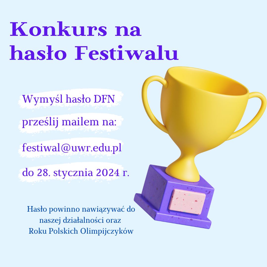 Konkurs na hasło XXVII Dolnośląskiego Festiwalu Nauki